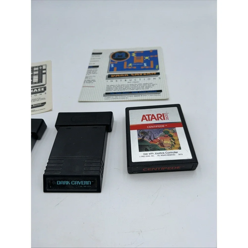 Atari 2600 Dark Cavern Game & Instructions Lock N Chase Game & Inst. Centipede